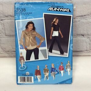 Simplicity Jacket Sewing Pattern #3538 Misses Sizes 12-20 Various Styles Length